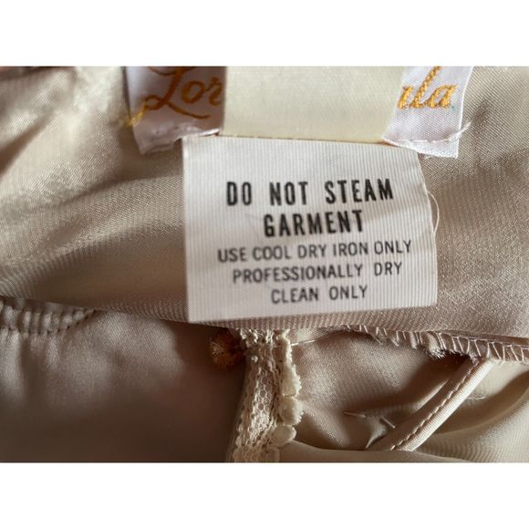 LORRIE KABALA Collectable Vintage Cream Lace Beaded Draped Victorian Dress, Sz 8 - Picture 10 of 16